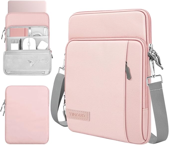 TiMOVO Laptop Sleeve Bag for MacBook Neo 13 inch 2026 Model A3404 with A18 Pro Chip, Carrying Case with Shoulder Strap, Pink
