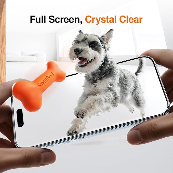 SMARTDEVIL 2 Pack Screen Protector for iPhone Air, 9H Hardness Military Grade Shatterproof HD Clear Tempered Glass for iPhone 17 Air, Easy to Install, Auto Bubble-Free and Dust-Free Box, Case Friendly