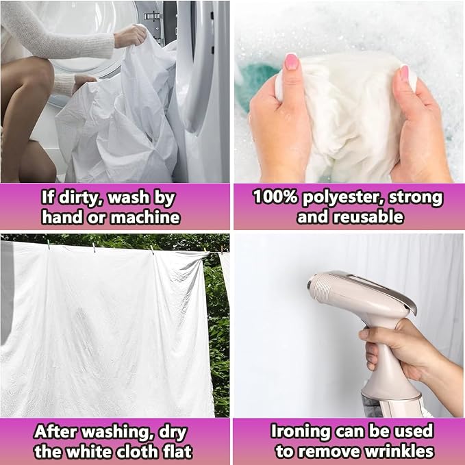 5x7.2ft White Backdrop for Photoshoot, Premium Quality White Background Screen Polyester Picture Photography Backdrop Photoshoot Accessories Content Creator Background for Studio Video Photo Booth