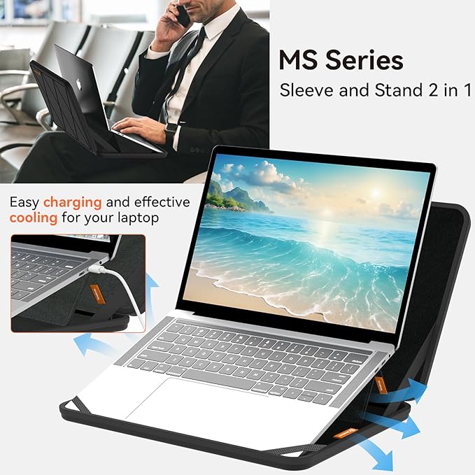 Smatree MS79 Hard EVA Protective Sleeve Case with Stand Compatible for 15.6 inch Samsung Galaxy Book4/Galaxy Book3 Laptop Notebook Bag