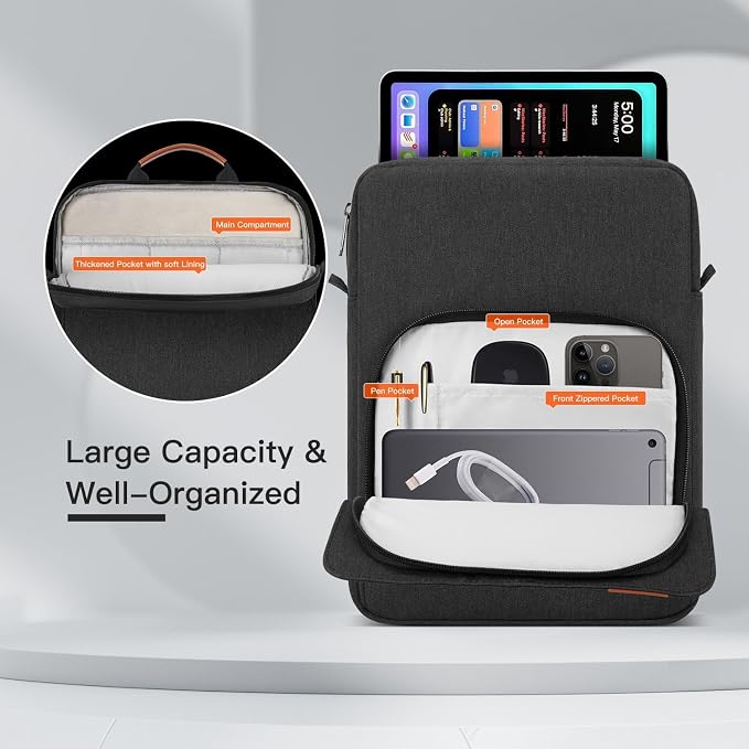 13-14 inch Laptop Carrying Case Bag for 2026 MacBook Pro 14 inch M5 M4 M3 A3427 A3426 A3434 A3112 A3401, 2026 MacBook Neo A18 Pro A3404, Water-Resitant Sleeve with Accessory Pocket, Space Grey