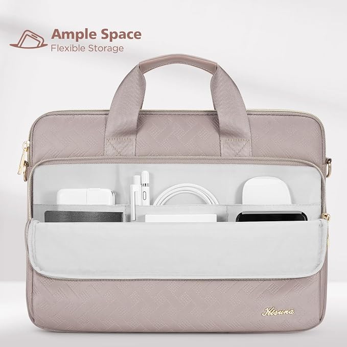 KIZUNA Laptop Sleeve Case 13 Inch Computer Shoulder Bag for 13.6" MacBook Air M2/MacBook Pro 14 M3 M2 M1 MAX/14 Lenovo ThinkPad X1 Carbon/IdeaPad Flex 5 Gen 8/IdeaPad Flex 5i/Yoga 9i Dell, Khaki