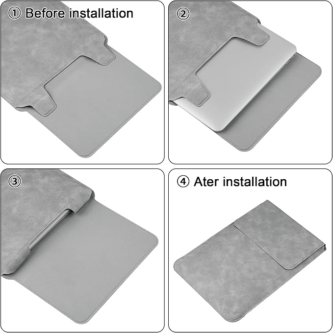 HoYiXi 13.3 Inch Laptop Sleeve Case with Stand - Compatible with MacBook Neo 2026/MacBook Air/Pro 13 (M4/M3/M2/M1 2020-2025), Surface Pro 8 2021, iPad Pro 12.9 & 13-13.3" Dell Acer Laptops,Gray