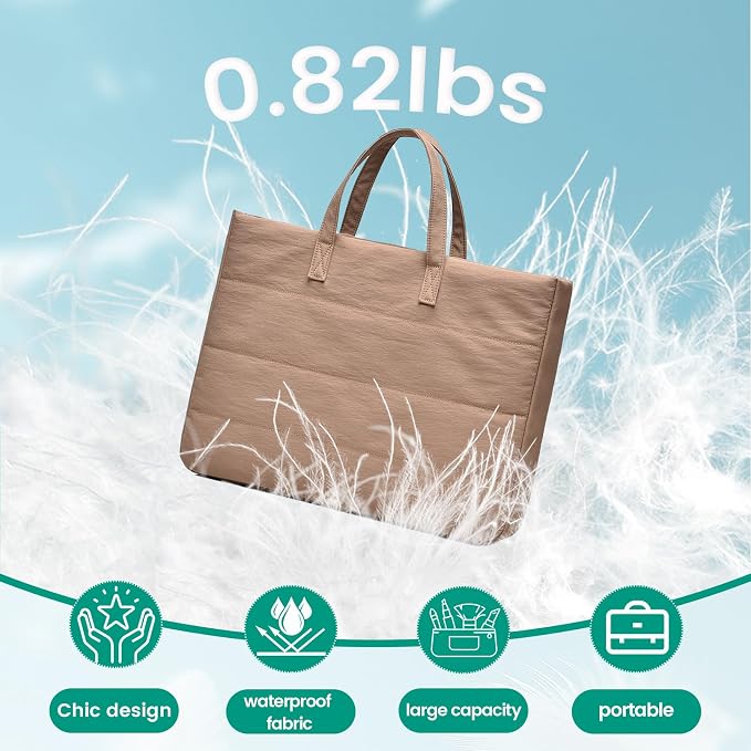 15.6 Inch Laptop Bag, Water-Repellent Fabric, Compatible MacBook Pro 16 Inch, 15.6 Inch HP, Dell, Acer Aspire, Asus Notebook, Lightweight Laptop Case for Work, Travel, Study, Light Beige