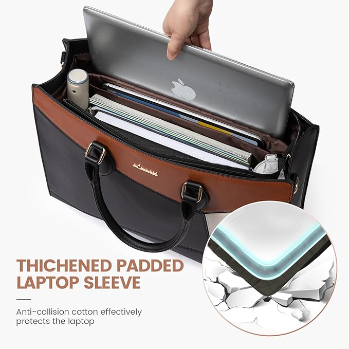 LOVEVOOK Laptop Tote Bag for Women Work Travel, Stylish Teacher Bag Purse Computer Bag, Nurse Bags Briefcase Business Handbag