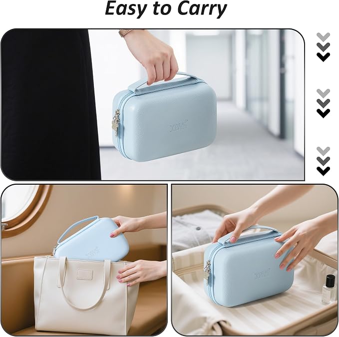 Charger Case for Macbook, Portable Tech Electronic Organizer Bag, Small Travel Storage Pouch for Laptop Accessories, MacBook Power Adapter, Charging Cords, USB Drives, Power Bank (Blue, XL)