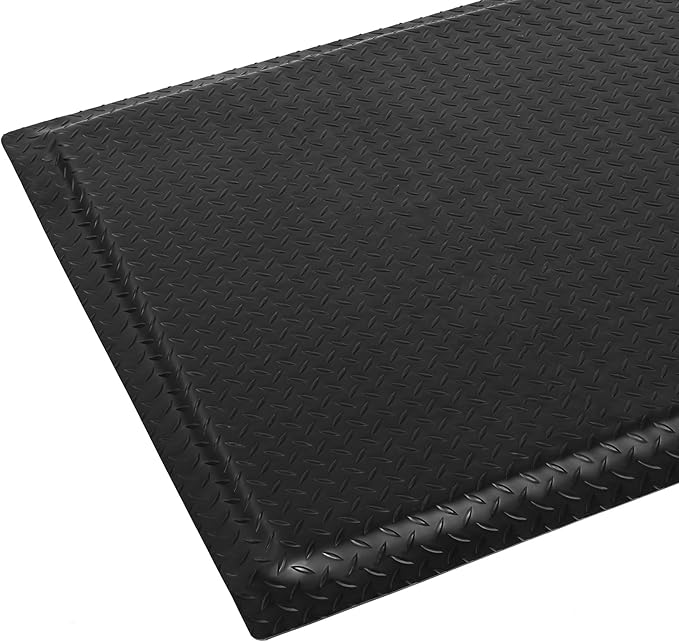 Anti Fatigue Mats Industrial 2' x 5' 15/16" Thick Ergonomic Standing Mat Commercial Kitchen Mat Heavy Duty Diamond Plate Shop Floor Mats Helps Relieve Back and Leg Soreness