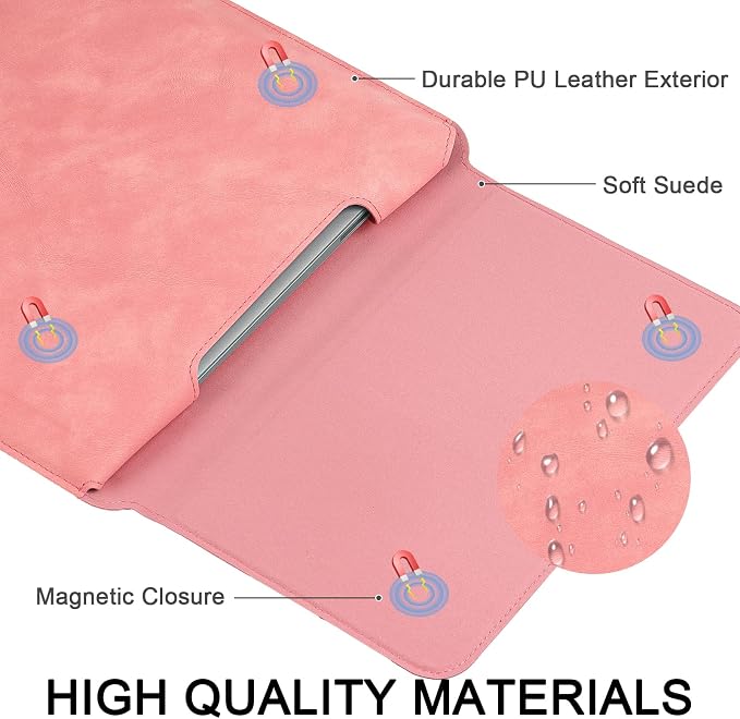 HoYiXi 13.3 Inch Laptop Sleeve Case with Stand - Compatible with MacBook Neo 2026/MacBook Air/Pro 13 (M4/M3/M2/M1 2020-2025), Surface Pro 8 2021, iPad Pro 12.9 & 13-13.3" Dell Acer Laptops,Red