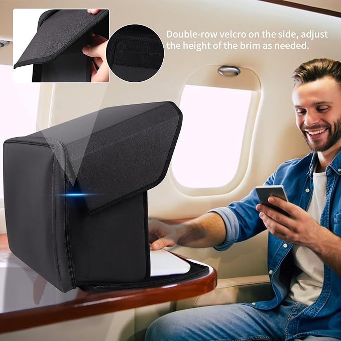 Laptop Sun Shade,Laptop Sun Shade for Working Outside,Foldable and Portable Screen Sun Glare Shield Sleeve,Outdoor Computer Cover,Privacy Protective Hood Sunshade Bag15-16inches (Patent Pending)