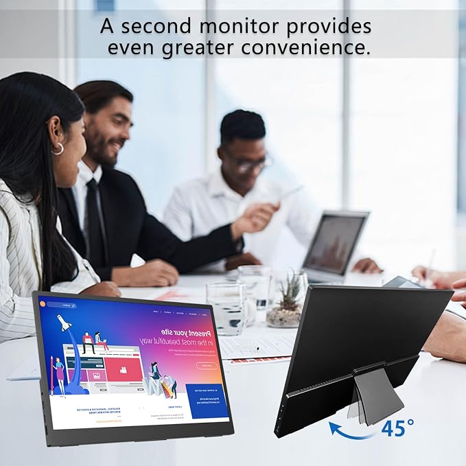 Portable Monitor 10.5'' 1920x1280 Second External Monitor for Laptop 3:2,100％sRGB,w/45° Adjustable Stand,HDMI USB-C Computer Display for Laptop PC Phone Mac