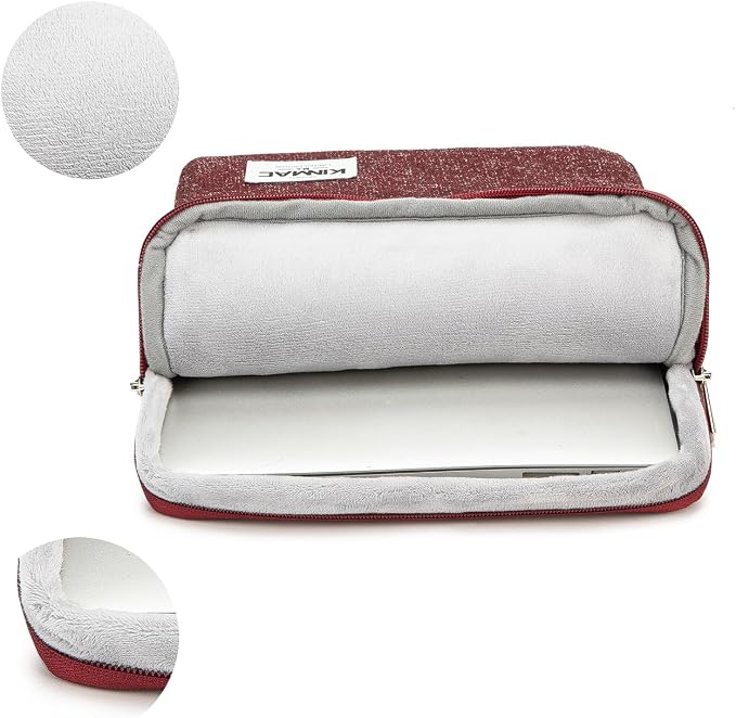 Kinmac 360° Protective Vertical Laptop Sleeve Case Cover Bag (Snow Wine, 13.5 inch-14 inch)