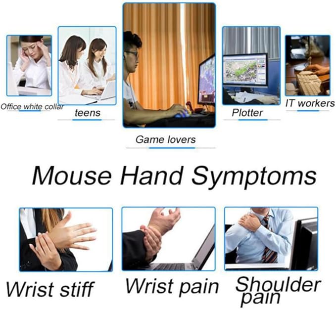 Left Handed Mouse, Ergonomic 2.4GHz Vertical Optical Wireless Mouse with USB Receiver DPI (800/1200/1600) for PC Computer Laptop Macbooks,Cordless Mice Specially for Lefty Left-handers(black)