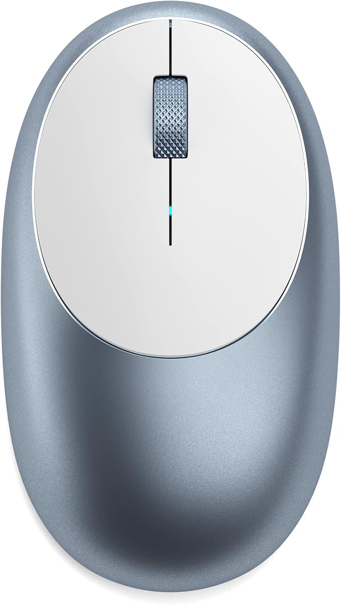 Satechi M1 Wireless Bluetooth Mouse, USB-C Rechargeable, Compact & Portable, for MacBook Air/Pro/Neo, iPad Air/Pro, iPad mini, Mac mini, iMac & Windows - Blue