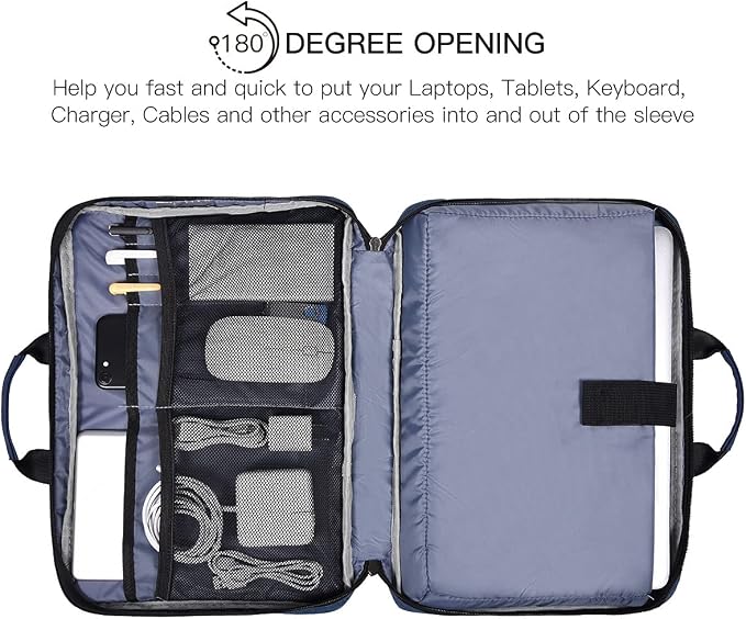 14-15 Inch Laptop Sleeve Case Men Women Bag for MacBook Pro 14 M5/M4/M3/M2, Macbook Air 15 M5/M4/M3, HP Pavilion/Chromebook 14, Dell Inspiron 14, Lenovo Acer ASUS Chromebook 14, Surface 15 Case,Blue