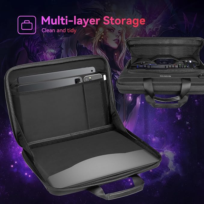 Smatree Heavy Duty Hard Carry Case Compatible for 16 inch ASUS ROG Zephyrus G16 2025 GU605/G16 2026 GU606/Duo 2026 GX651, for ROG Strix SCAR 15 2022 G533/Strix G15 2022 G513, Handbag (A800)
