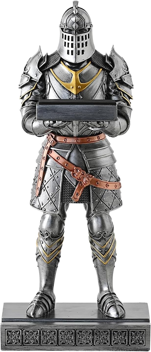 King's Guard Headphone Stand Watch Display Stand Jewelry Bracelet Necklace Holder Trays Towers Warrior Knight Mobile Phone Stand for Office & Home 12.20 Inch (Iron)