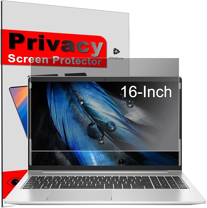 Privacy Screen for HP OmniBook 3 16/OmniBook 5 16/OmniBook 7 16丨HP OMEN 16/Envy 16/Spectre 16/ZBook 16/EliteBook 16 Series 16-Inch Removable Laptop Privacy Filter Shield (Snap-on installation)
