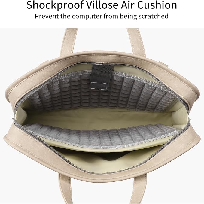 Protective Sleeve Case Bag Compatible with MacBook Pro 16 Inch, 15.6 inch, HP, Dell, Acer Aspire, Asus Notebook, Computer Bag with Shoulder Strap,Pocket,Handle, Khaki