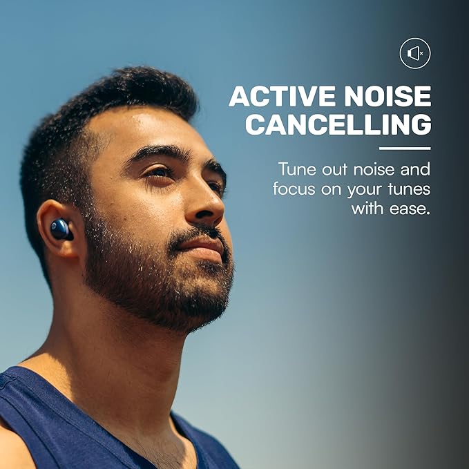 Raycon Fitness Bluetooth Wireless Earbuds + Microphone with Active Noise Canceling, Sweat & Water-Resistant Earphones, Running Headphones, Ear Buds Wireless Bluetooth 56 Hours Playtime (Purple)