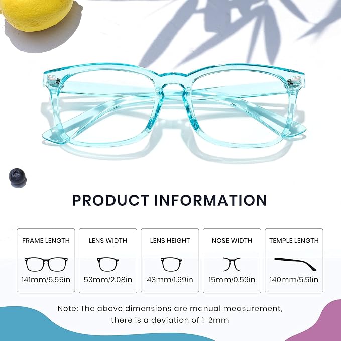 Cyxus Blue Light Glasses Men Women Reduce Eye Strain UV Blocking for Office Work Computer Screen 8082