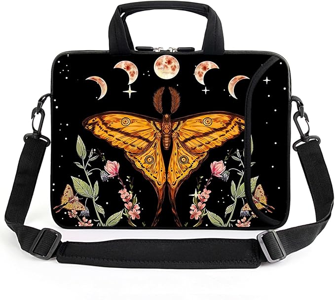15" laptop sleeve laptop bag chromebook case adjustable shoulder strap with handle accessory pocket for men women (RYD-15-4)