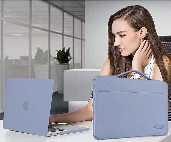 MOSISO Compatible with MacBook Pro 14 inch Case M5 2026 M4 M3 M2 M1 2025-2021 A3427 A3426 A3434 A3112 A3185 A3401 A2918 A2992 A2779 A2442, Case&Bag&Keyboard Skin&Webcam Cover&ScreenFilm, Lavender Gray