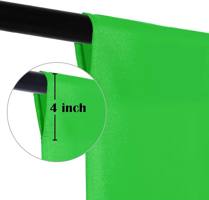 Sugargirl 8FTX10FT Green Screen Backdrop Background for Photography, Polyester Photo Backdrop for Photoshoot, Party, Video and Television (1 Panel)