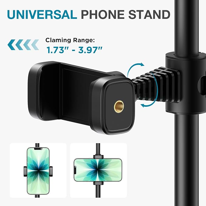 InnoGear Zoom Lighting for Computer, 50 Light Modes Video Conference Lighting with Phone Holder Cell Phone Selfie Lights Desk Webcam Ring Light with Stand for Camera Video Recording Podcast Streaming