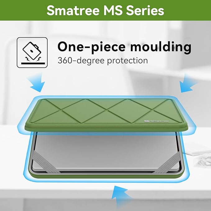 Smatree MS112G Hard Protective 16 inch Laptop Sleeve Case Compatible for Lenovo Legion 9i Gen 9, DELL G15 Gaming Laptop, ACER Predator Helios 16/Neo 16/Nitro 5, GIGABYTE AORUS 15 BKG,Green