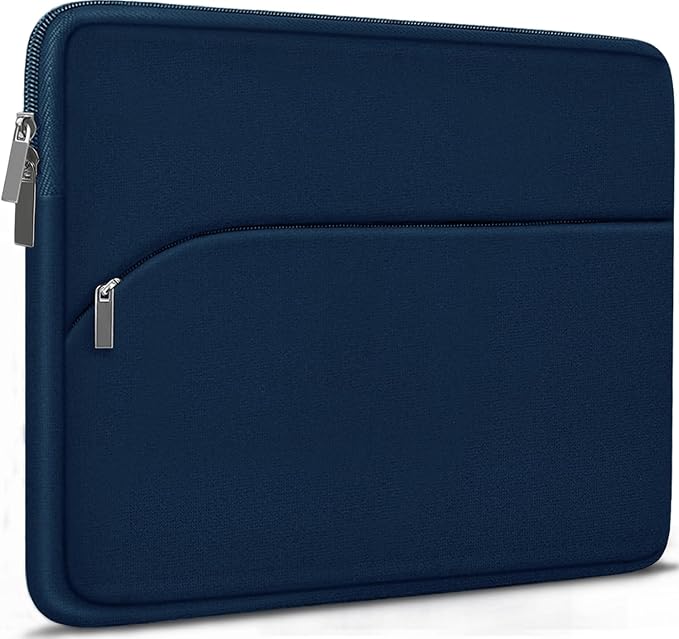 Laptop Sleeve 13.3 inch, Portable Monitor Protective Laptop Case with Front Pocket Computer Bag Compatible with MacBook Air Pro 13.3 inch 14 inch, Dell, HP, Deep Blue