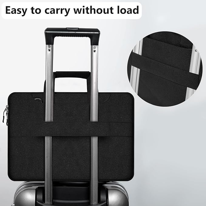 Hseok Laptop Shoulder Bag 13-14 inch Shockproof Water-Resistant HandBag with Small Case Compatible with MacBook Pro/Neo 14" M5/M4/M3/M2/M1, Mac Air/Pro 13.3", XPS 13/14, Most 13"-14" PC,Black