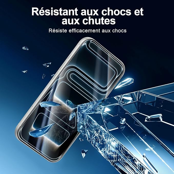 NEW'C 3x Screen Protector for iPhone 17 Pro (6.3 inches)+ 3x Camera Lens Protector, Sensor Protection, Case Friendly Tempered Glass Film, Ultra Resistant, Easy installation tool include