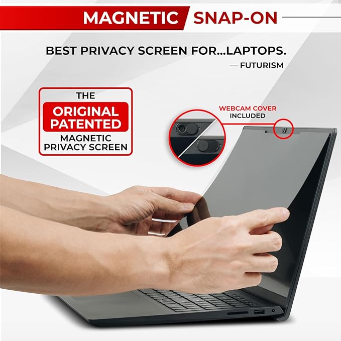 SightPro Magnetic Laptop Privacy Screen 16 Inch 16:10 - Patented Removable Laptop Privacy Filter Shield and Protector