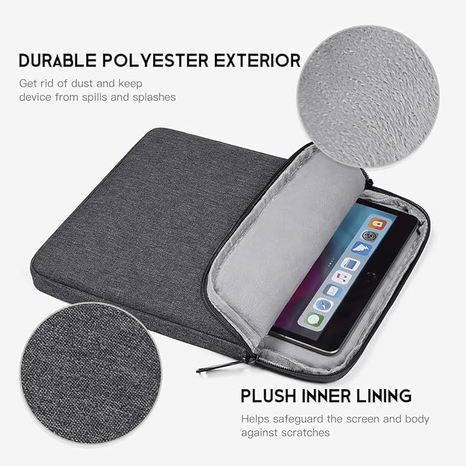 10 Inch Tablet Sleeve Case for Samsung Galaxy Tab A9+ Plus 11", 10.9 Tab S9 FE, Lenovo Tab M9 M10 P10 10.1, 11 in iPad Pro M5 M4, iPad Air M2 M3 M4, A16, iPad 10.9, 10.5 iPad Air w/Magic Keyboard