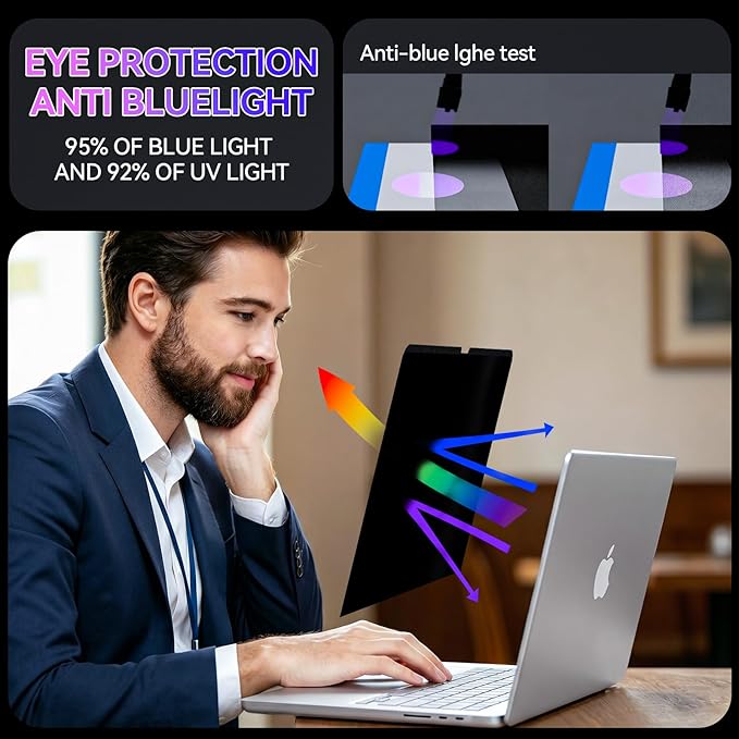 Peslv Magnetic Privacy Screen for Macbook Neo 13 Inch (2026, A18 Pro), Removable Matte Anti Glare Blue Light Protector Private Security Filter for 13inch Mac Laptop Computer