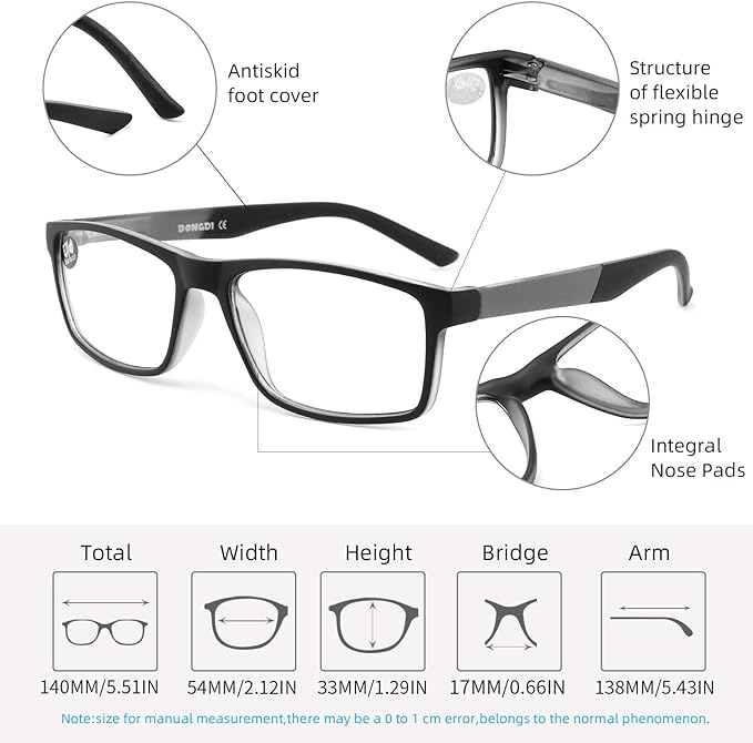 Blue Light Blocking Reading Glasses 4 Pack Computer Readers for Women Men,Anti Glare UV Ray Filter Eyeglasses… (4pack-grey tortoise, 2.25)