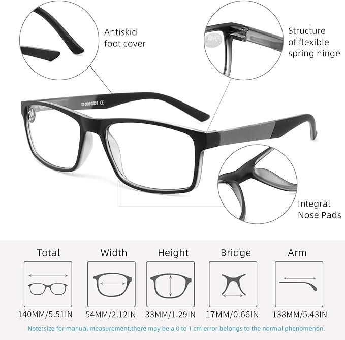 Blue Light Blocking Reading Glasses 4 Pack Computer Readers for Women Men,Anti Glare UV Ray Filter Eyeglasses… (4pack-grey tortoise, 2.50)