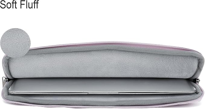 Embossing Floral Pattern PU Leather Laptop Sleeve Case with Pocket MacBook Air 13 inch,iPad Pro 13 inch and 12.5 inch-13.6 inch Notebook Computer Laptop (Purple PU)