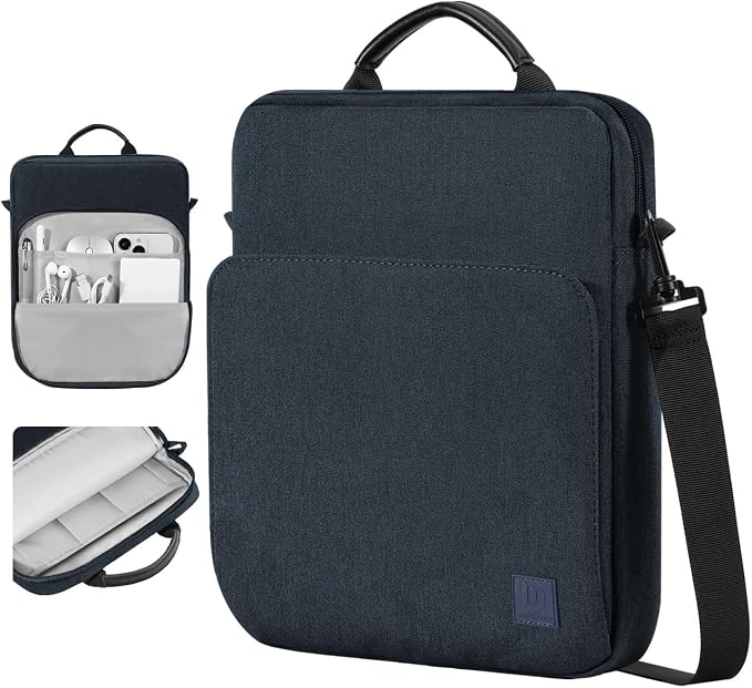 Dadanism 13 Inch Tablet Sleeve Bag with Shoulder Strap & Handle for New iPad Air 13" M4/M3 2026/2025, iPad Pro 13" M5/M4 2025/2024, iPad Pro 12.9", Galaxy Tab S10+/S9 FE+/S9+ 12.4", Indigo