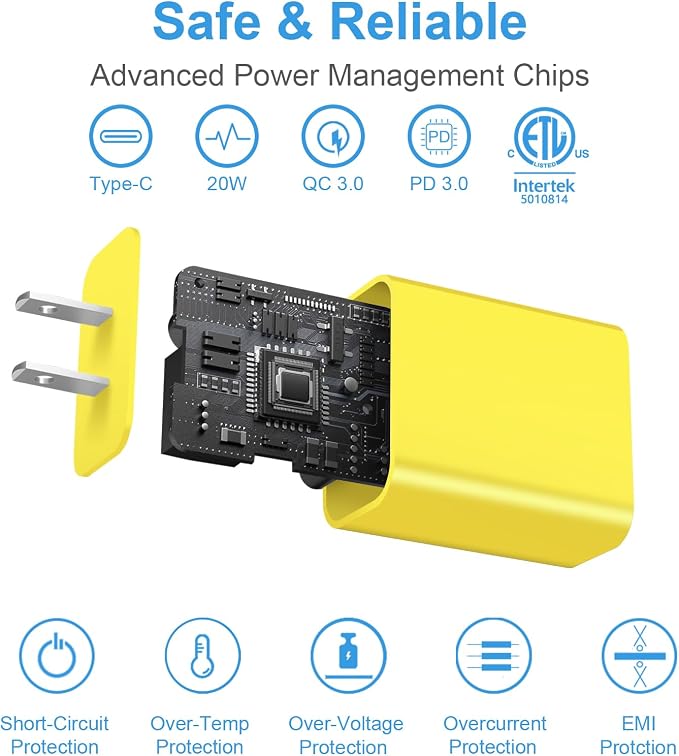 iPhone 17 16 15 Fast Charging 10FT Long USB C Charger Type C Charger 3 Pack Fast Charger USB C for iPhone 17/17 Plus/17 Pro/17 Pro Max/16/16 Plus/16 Pro/16 Pro Max/15 Pro Max,iPad Pro,Samsung(Yellow)