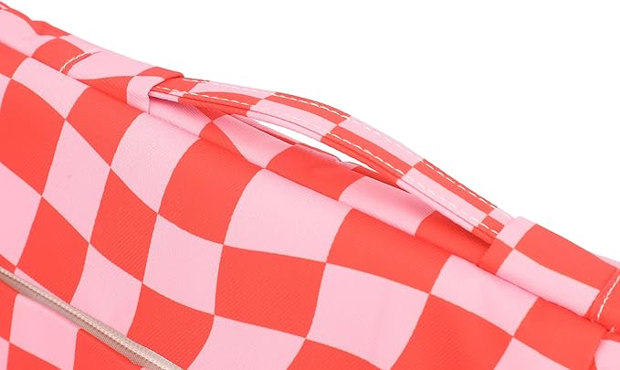 360° Protective Laptop Sleeve Case Bag with 3 Pockets,Handle,Luggage Strap for MacBook Pro 14 inch and 14 inch-14.4 inch Screen Laptop(Grid)