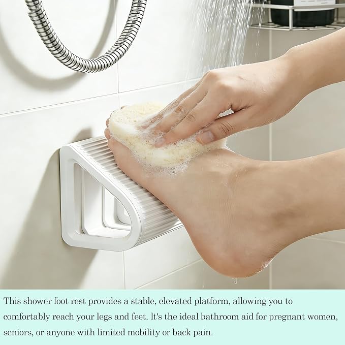 Foot Rest for Shaving Legs, Shower Step Foot Rest Tool Stand to Shave Legs, Anti-Slip Shower Ledge Leg Shaving Shelf