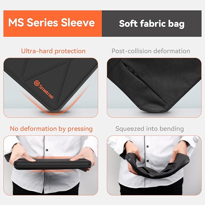 Smatree MS79 Hard EVA Protective Sleeve Case with Stand Compatible for 15.6 inch Samsung Galaxy Book4/Galaxy Book3 Laptop Notebook Bag