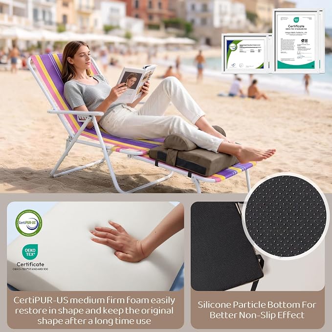 Recliner Foot Rest Cushion - Recilner Leg Rest Cushion with Removable Semi-Cylinder for Superior Support, Adjustable Recliner Foot Rest Extender, Recilner Leg Pillow with 2 Straps, Coffee