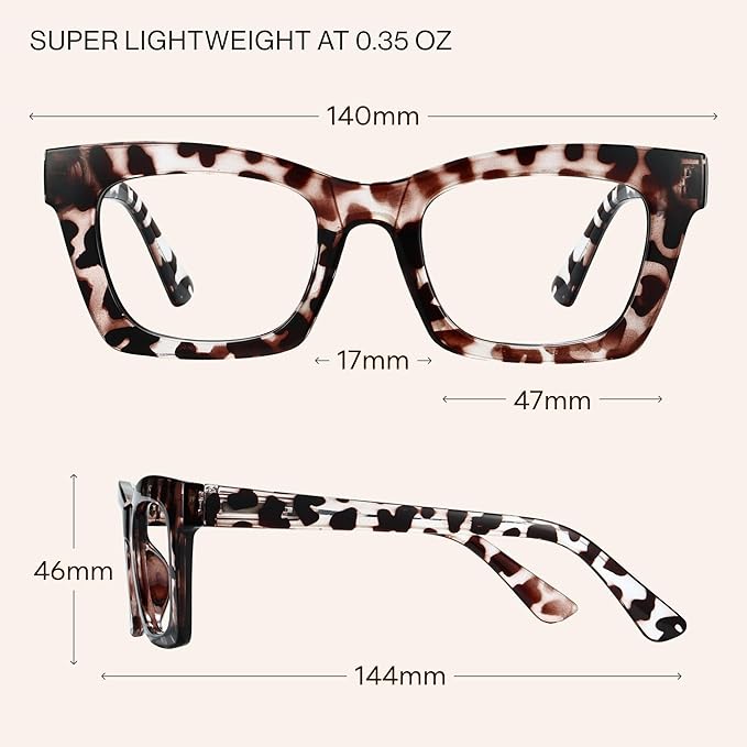 CCVOO 1.5 Stylish Reading Glasses for Women, Stylish Eyeglasses, Blue Light Readers for Women, Cheaters, (A7 Runway Rouge)