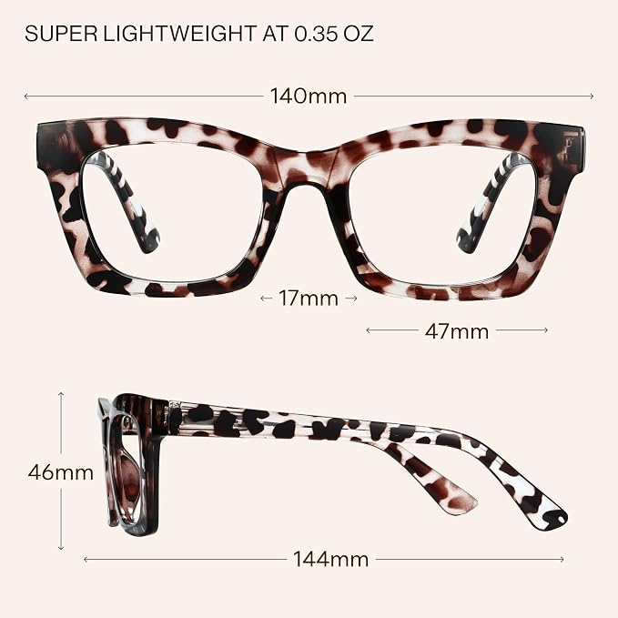 CCVOO 1.0 Stylish Reading Glasses for Women, Stylish Eyeglasses, Blue Light Readers for Women, Cheaters, (A7 Runway Rouge)