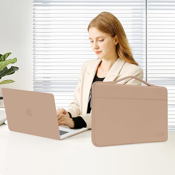 MOSISO Compatible with MacBook Air 15 inch Case M5 2026 M4 2025 M3 M2 2024 2023 A3448 A3241 A3114 A2941,Protective Hard Shell&Carrying Sleeve Bag&Keyboard Cover&Webcam Cover&ScreenFilm, Bronze Brown