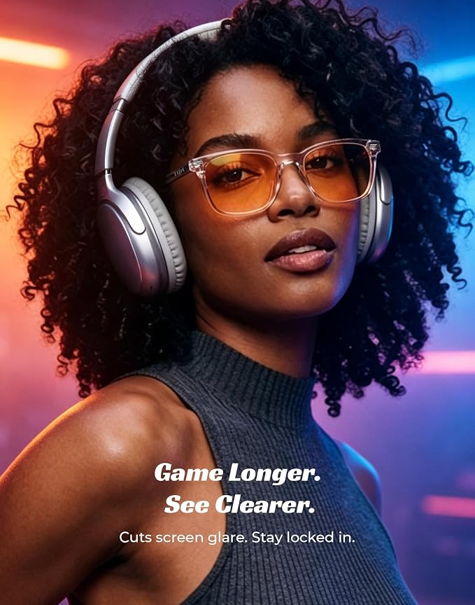 TIJN Premuim Blue Light Blocking Glasses for Women Men Square Frame Nerd Eyeglasses Anti Blue Ray Computer Screen Glasses