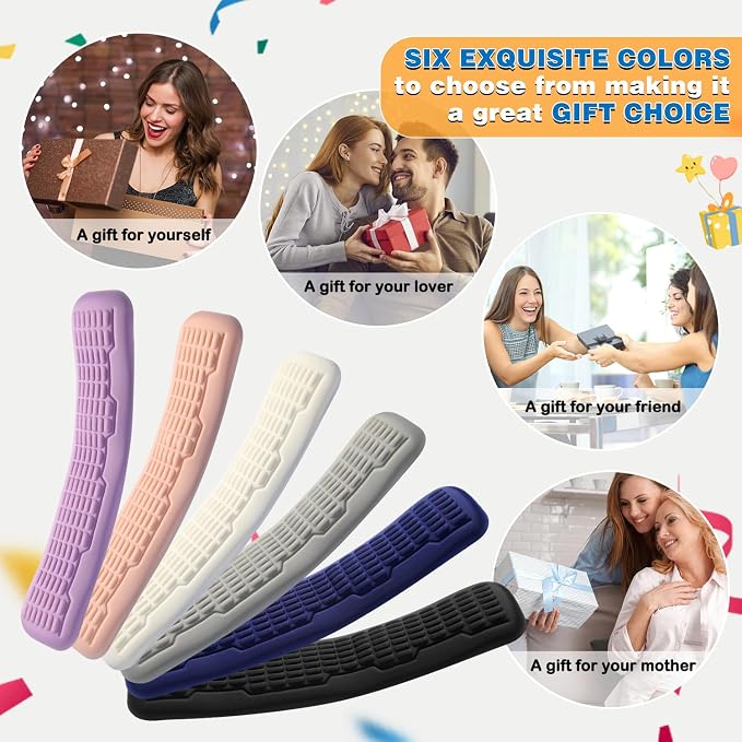 UnivoColors Compact-Sized Keyboard & Mouse Wrist Rest Set-Ergonomic 3.0 Upgrade with Wave Curve Support,Non-Slip Base,Perfect for Work & Gaming(Lavender)