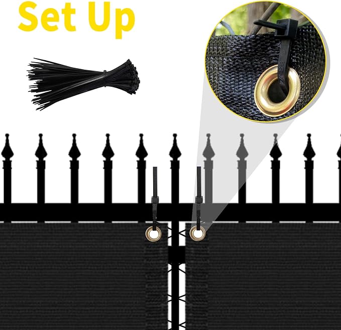 3x16Ft Balcony Privacy Screen, Apartment Railing Cover for Sunshade Wind & UV Protection, Outdoor Privacy Fence Screen for Patio, Terrace, Porch & Poolside Protection (Black)